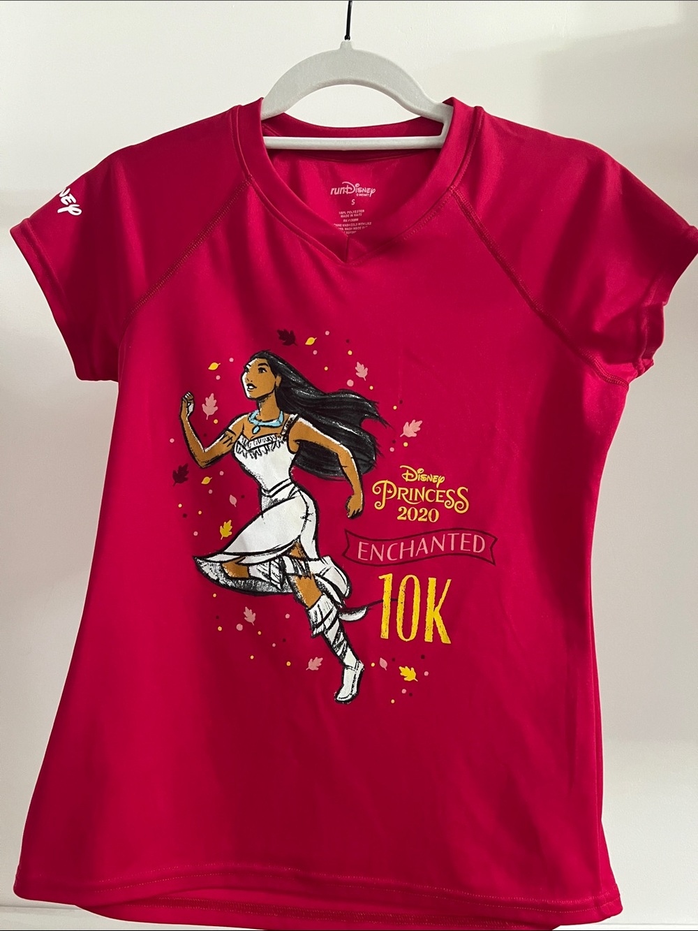 Run Disney Bright Pink Pocahontas Enchanted 10K Tee